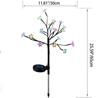 Modern Art Deco Waterproof Solar Copper Iron PVC Steel Flower LED Landscape Lighting Outdoor Light For Garden