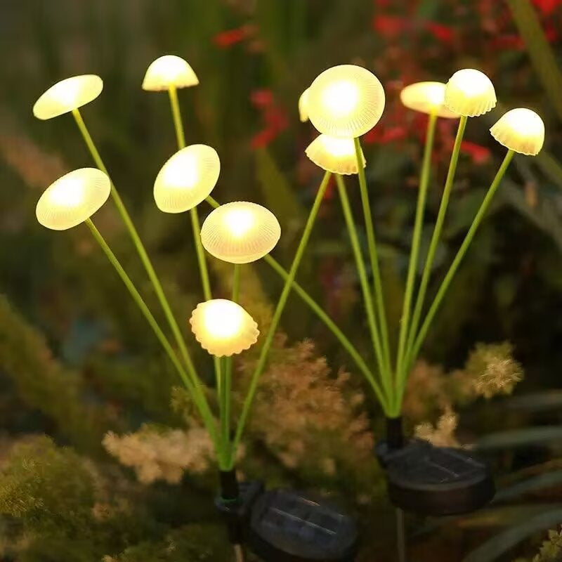 Modern Art Deco Waterproof Solar Stainless Steel ABS Silicone Jellyfish LED Landscape Lighting Outdoor Light For Outdoor Patio