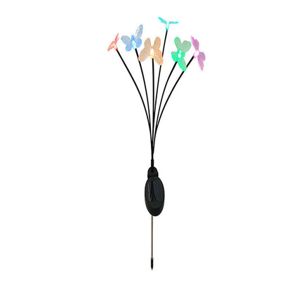 Modern Art Deco Waterproof Solar PVC Stainless Steel Butterfly LED Landscape Lighting Outdoor Light for Outdoor Patio