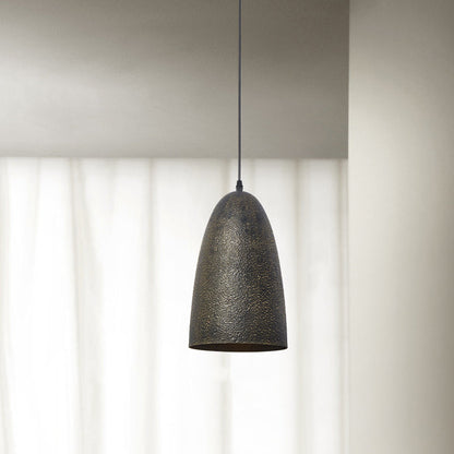 Traditional Japanese Steel Iron Round 1-Light Pendant Light For Bedroom