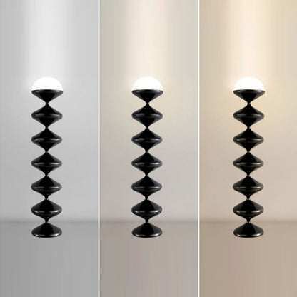 Contemporary Scandinavian Iron Acrylic Cream Round 1-Light Standing Floor Lamp For Bedroom