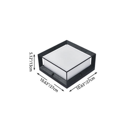 Modern Art Deco Waterproof Aluminum Glass Square 1/2 Light Landscape Lighting Outdoor Light For Outdoor Patio