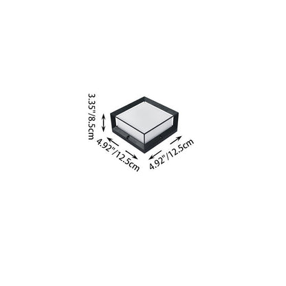 Modern Art Deco Waterproof Aluminum Glass Square 1/2 Light Landscape Lighting Outdoor Light For Outdoor Patio