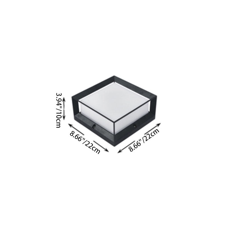 Modern Art Deco Waterproof Aluminum Glass Square 1/2 Light Landscape Lighting Outdoor Light For Outdoor Patio