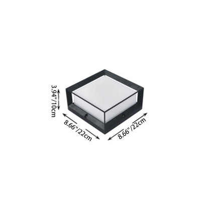 Modern Art Deco Waterproof Aluminum Glass Square 1/2 Light Landscape Lighting Outdoor Light For Outdoor Patio