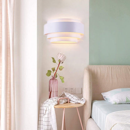 Modern Minimalist Iron Semicircle 1-Light Wall Sconce Lamp For Bedroom
