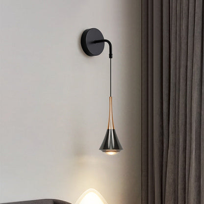 Contemporary Scandinavian Aluminum Iron Linear LED Wall Sconce Lamp For Bedroom