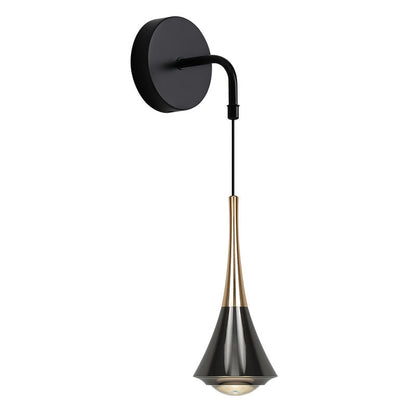 Contemporary Scandinavian Aluminum Iron Linear LED Wall Sconce Lamp For Bedroom