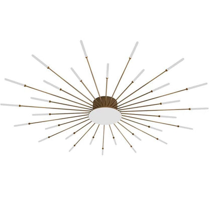 Contemporary Nordic Iron Aluminum Acrylic Round LED Semi-Flush Mount Ceiling Light For Living Room