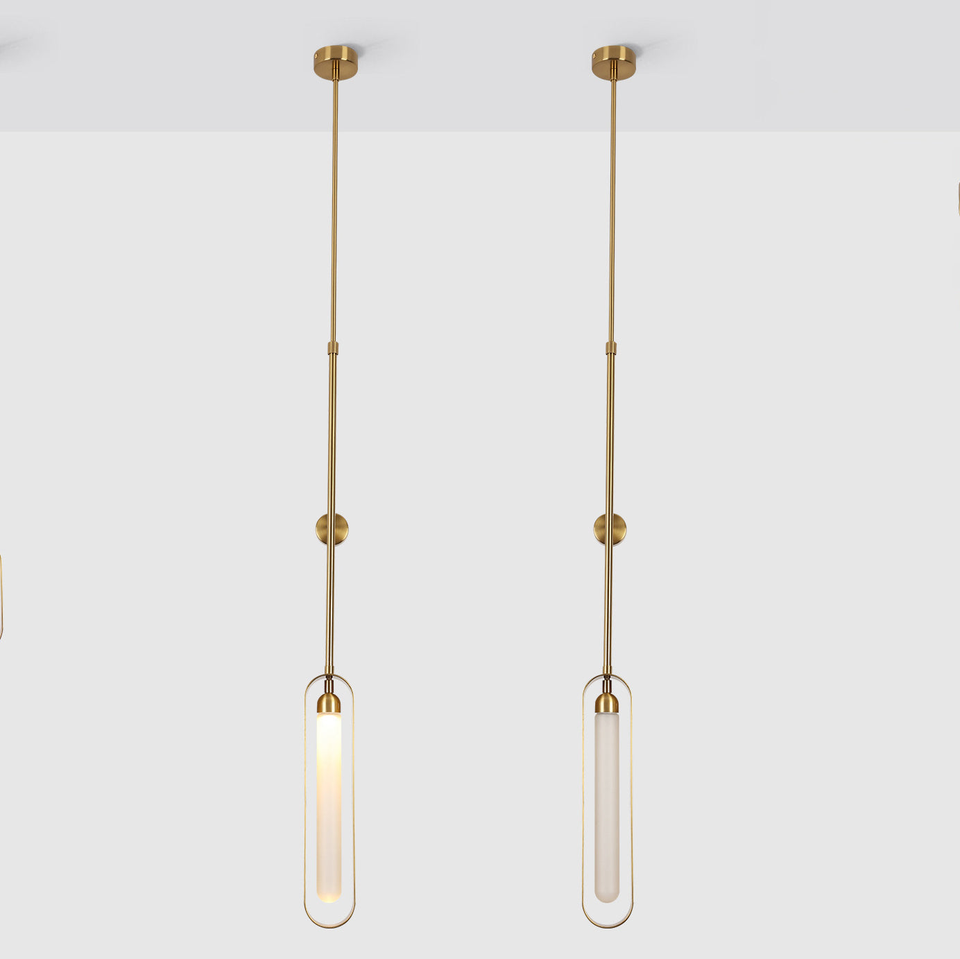 Contemporary Scandinavian Iron Acrylic Linear LED Wall Sconce Lamp For Living Room