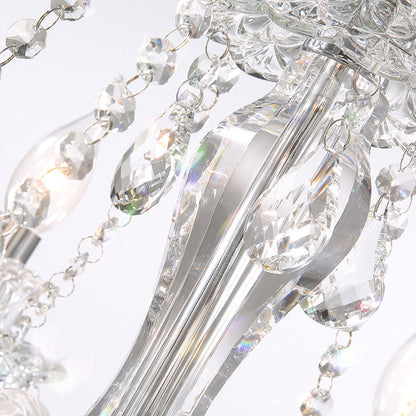 Contemporary Luxury Metal Crystal Round 6/8/10 Light Chandelier For Living Room