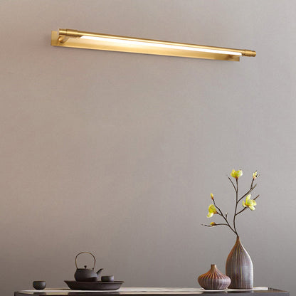 Modern Minimalist Iron Acrylic Linear LED Vanity Light Wall Sconce Lamp For Bathroom
