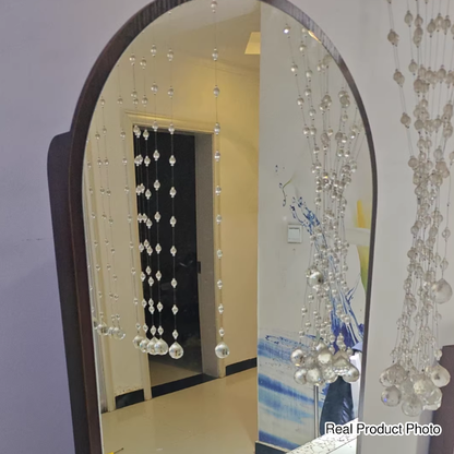 Modern Minimalist Cylindrical Rectangular Medium Density Fiberboard Rotatable Full-Length Floor Mirror 5-Tier For Living Room