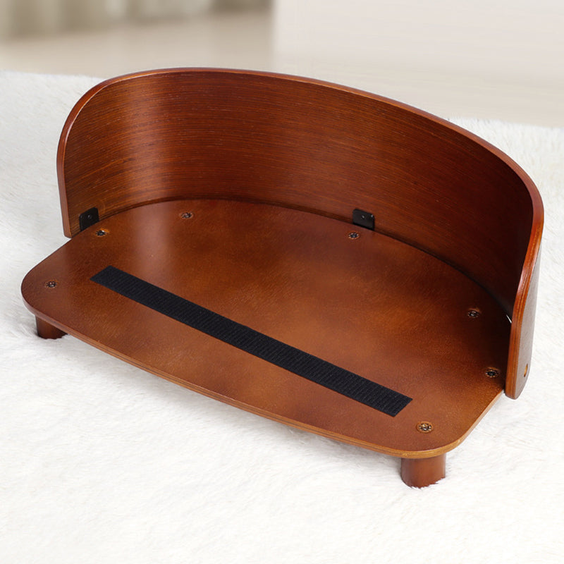 Modern Minimalist Rectangular Curved Medium Density Fiberboard Velvet Cat Bed Dog Bed For Bedroom