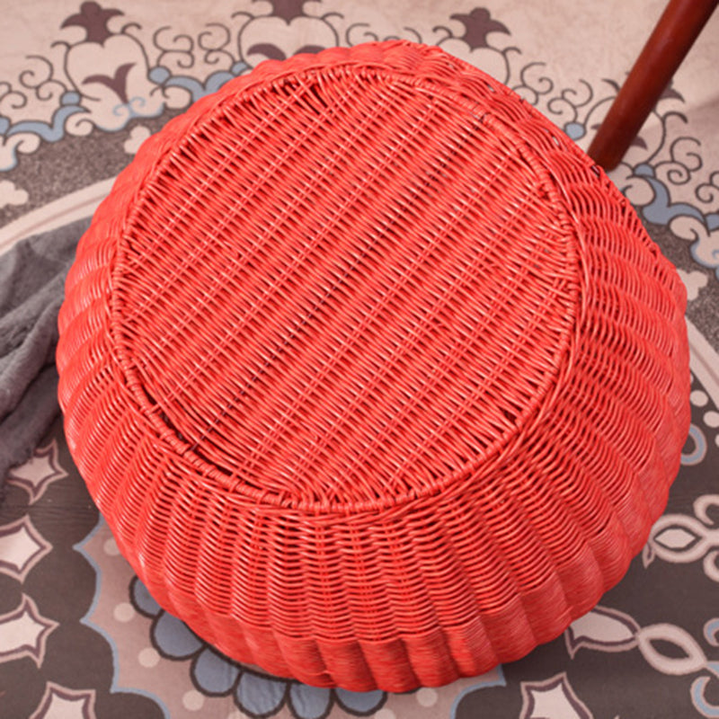 Contemporary Creative Apple-Shaped PP/PE Rattan Velvet Cat Bed With Toy Ball For Bedroom