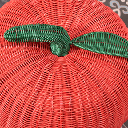 Contemporary Creative Apple-Shaped PP/PE Rattan Velvet Cat Bed With Toy Ball For Bedroom
