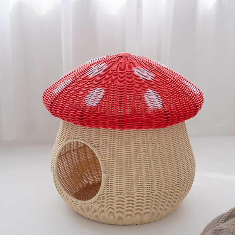 Contemporary Creative Cylindrical Mushroom-Shaped PP Cat Bed For Bedroom