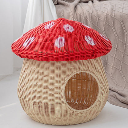 Contemporary Creative Cylindrical Mushroom-Shaped PP Cat Bed For Bedroom