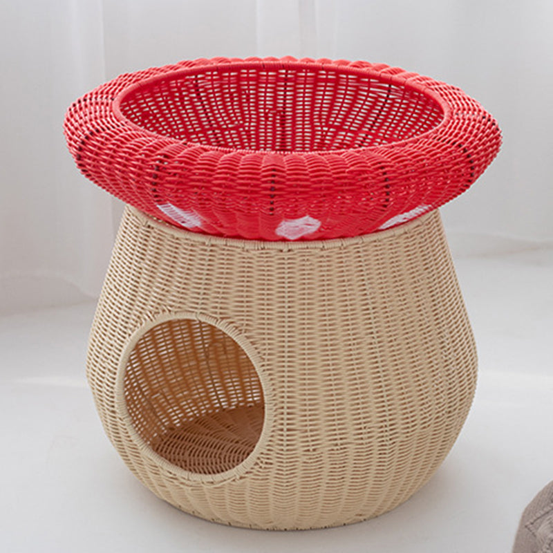 Contemporary Creative Cylindrical Mushroom-Shaped PP Cat Bed For Bedroom