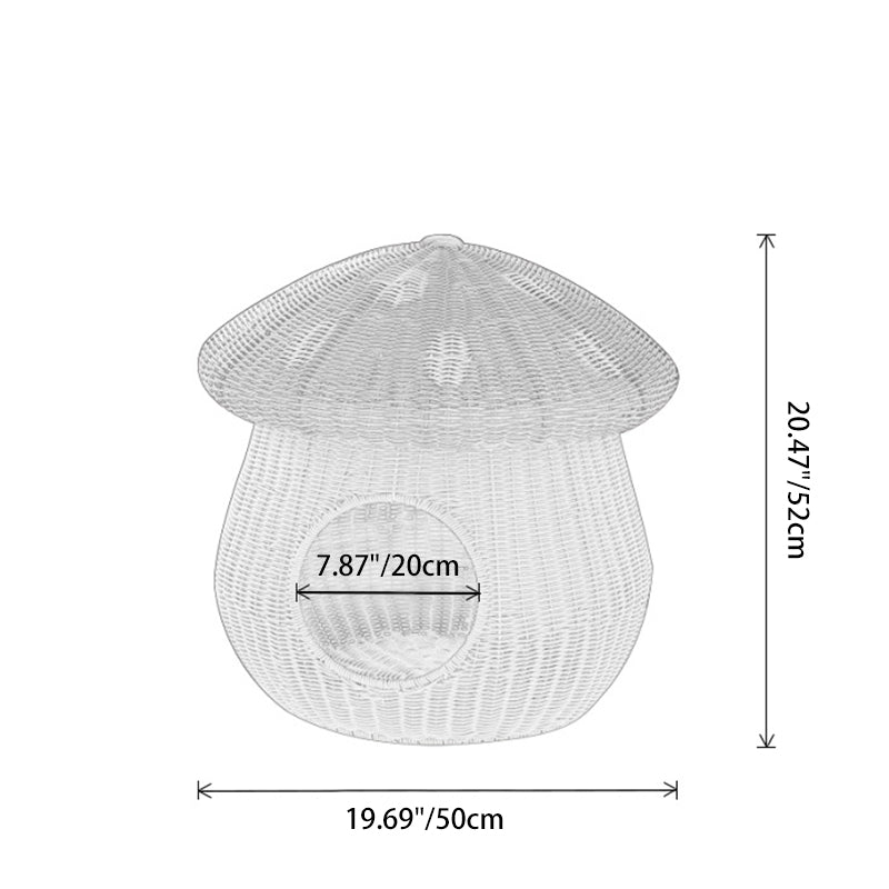 Contemporary Creative Cylindrical Mushroom-Shaped PP Cat Bed For Bedroom