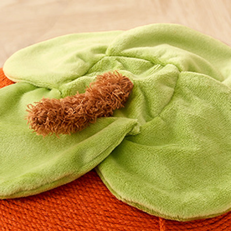 Contemporary Creative Spherical Round Hemp Rope Foam Sherpa Fabric Velvet Anti-Slip Dotted Fabric Cat Bed Toy Ball For Bedroom