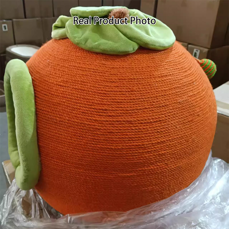 Contemporary Creative Spherical Round Hemp Rope Foam Sherpa Fabric Velvet Anti-Slip Dotted Fabric Cat Bed Toy Ball For Bedroom
