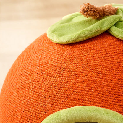 Contemporary Creative Spherical Round Hemp Rope Foam Sherpa Fabric Velvet Anti-Slip Dotted Fabric Cat Bed Toy Ball For Bedroom