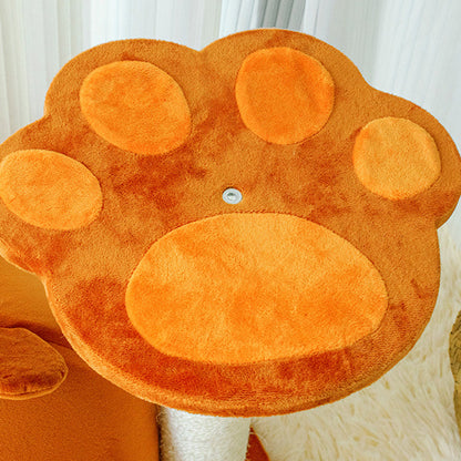 Contemporary Creative Teddy Bear-Shaped Honey Pot Velvet Sisal Sponge Paper Tube Cat Tree & Condo 1-Perch For Living Room