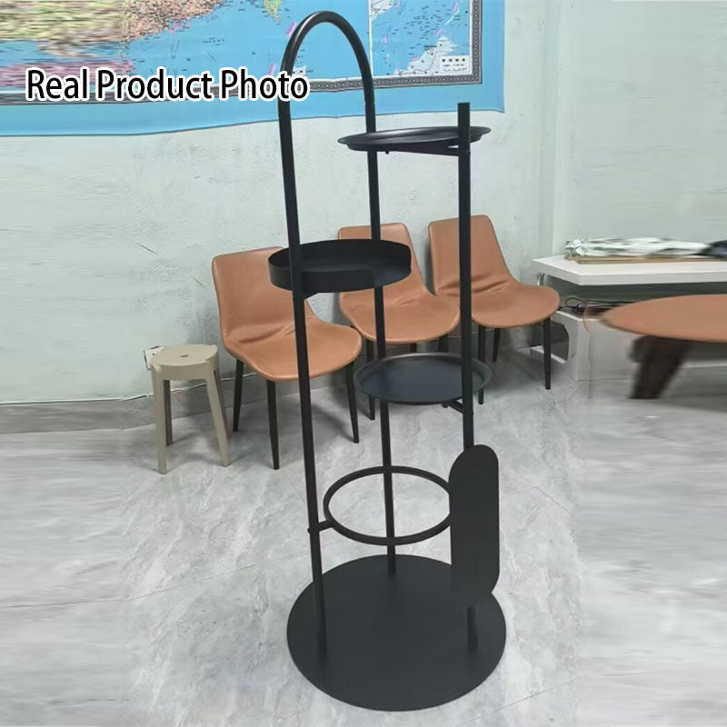 Modern Minimalist Cylindrical Iron Acrylic Hemp Rope Cat Tree & Condo 3-Perch For Living Room