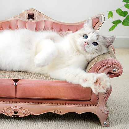 Contemporary Luxury Rectangular Corrugated Paper Medium Density Fiberboard Cat Bed For Living Room