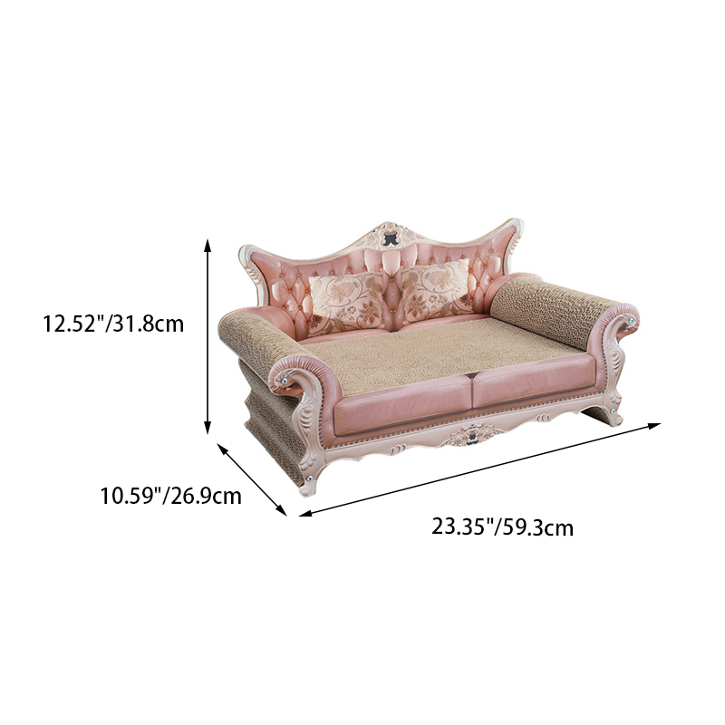Contemporary Luxury Rectangular Corrugated Paper Medium Density Fiberboard Cat Bed For Living Room