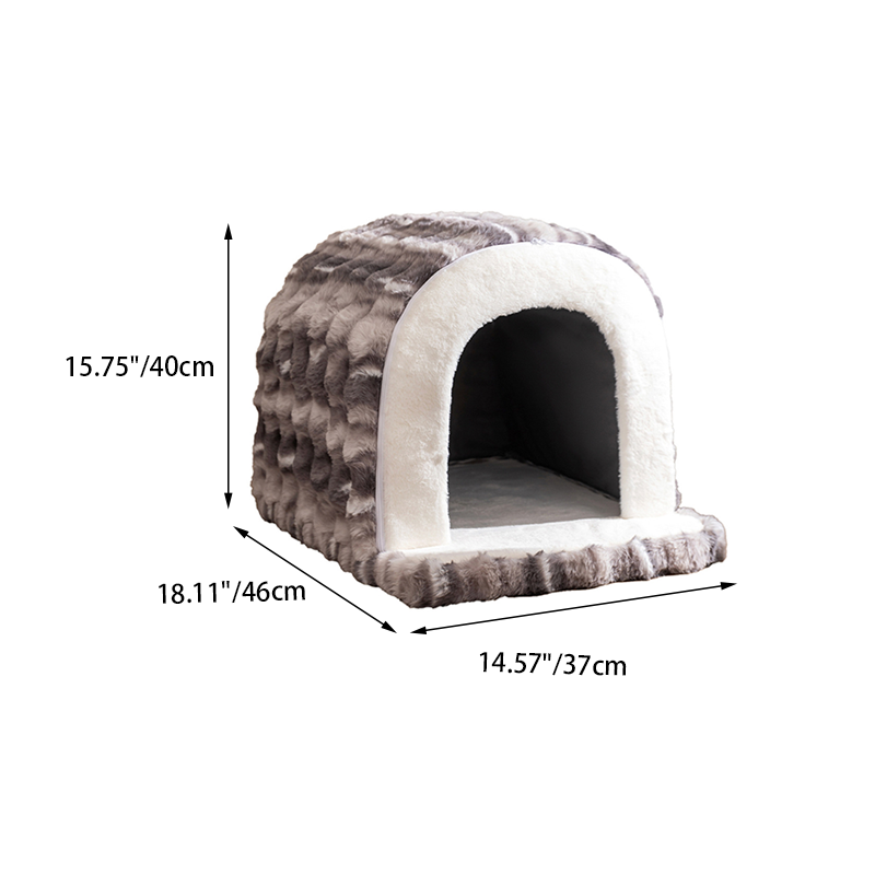 Modern Minimalist Cylindrical Velvet Latex Anti-Slip Dotted Fabric Cat Bed & Dog Bed For Bedroom