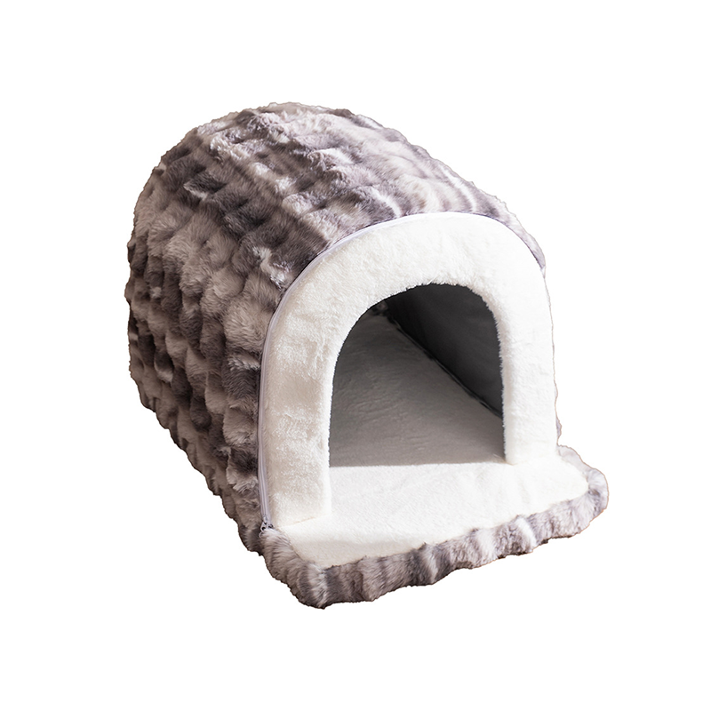 Modern Minimalist Cylindrical Velvet Latex Anti-Slip Dotted Fabric Cat Bed & Dog Bed For Bedroom