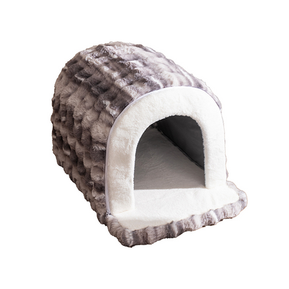 Modern Minimalist Cylindrical Velvet Latex Anti-Slip Dotted Fabric Cat Bed & Dog Bed For Bedroom