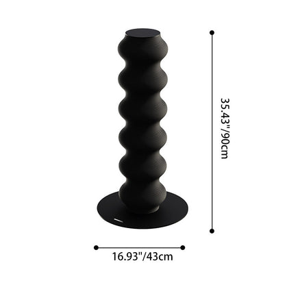 Modern Minimalist Cylindrical Wave-Patterned Paper Rattan Steel Cat Scratching Post For Living Room
