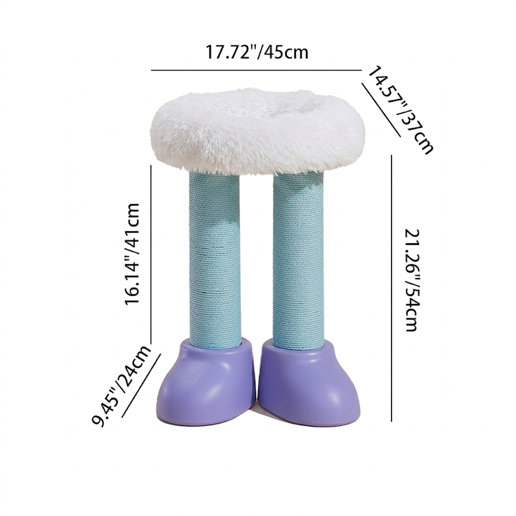 Contemporary Creative Cylindrical Boot-Shaped HDPE Paper Rope Fleece Cat Tree & Condo 1 - Condo For Living Room