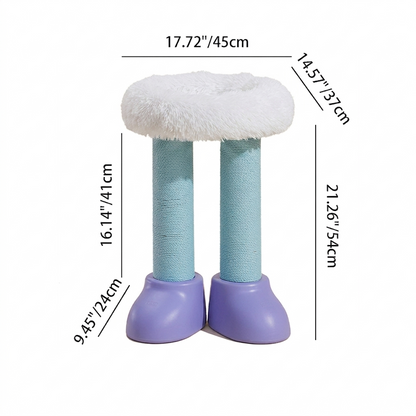 Contemporary Creative Cylindrical Boot-Shaped HDPE Paper Rope Fleece Cat Tree & Condo 1 - Condo For Living Room