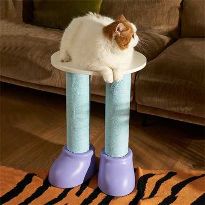 Contemporary Creative Cylindrical Boot-Shaped HDPE Paper Rope Fleece Cat Tree & Condo 1 - Condo For Living Room