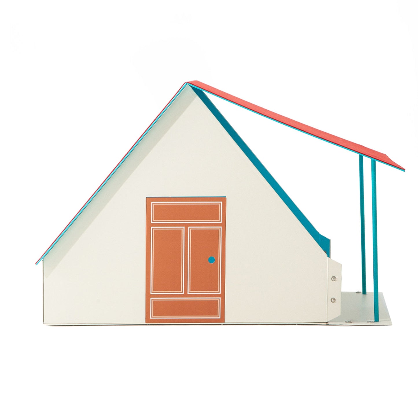 Contemporary Creative Rectangular House-Shaped Cardboard Felt Corrugated Paper Fleece Pad Cat Bed For Bedroom