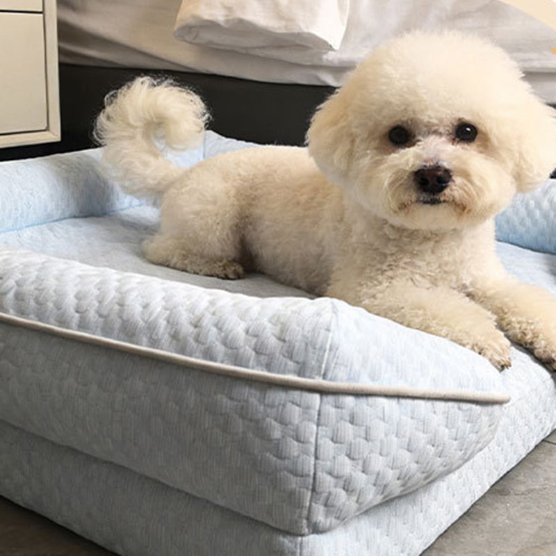 Modern Minimalist Rectangular Honeycomb Design Fabric Cooling Cat Bed & Dog Bed For Bedroom