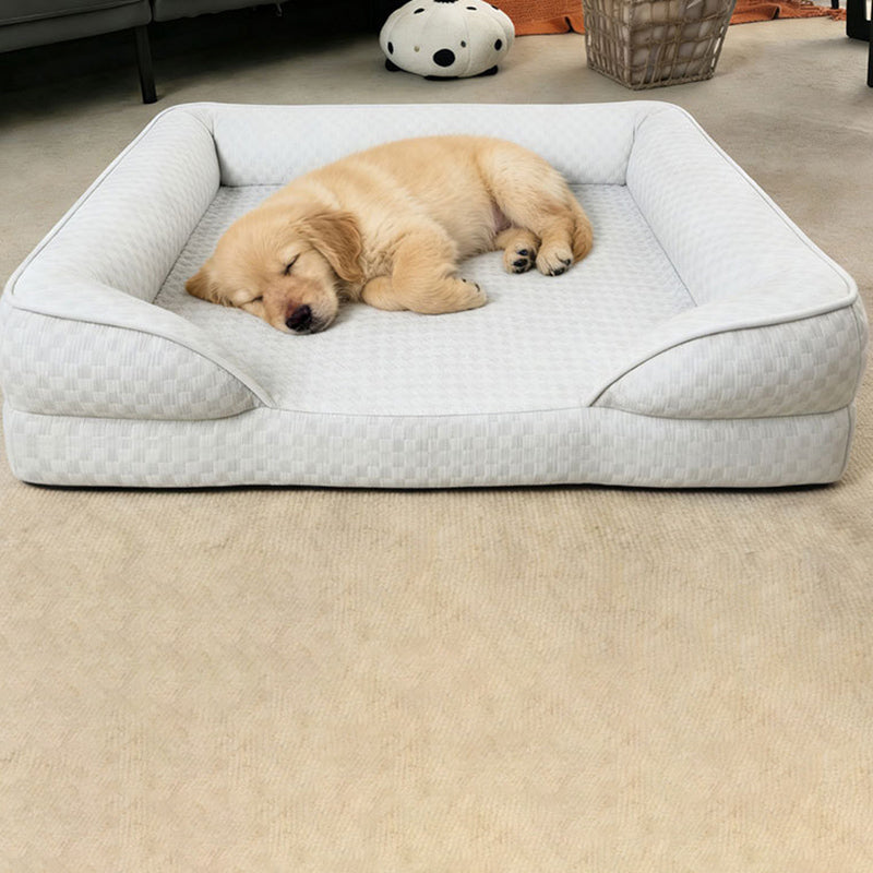 Modern Minimalist Rectangular Honeycomb Design Fabric Cooling Cat Bed & Dog Bed For Bedroom