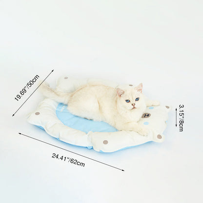 Contemporary Creative Oval-Shaped Polar Bear-Design Plastic Gel Cooling Cat Bed For Bedroom