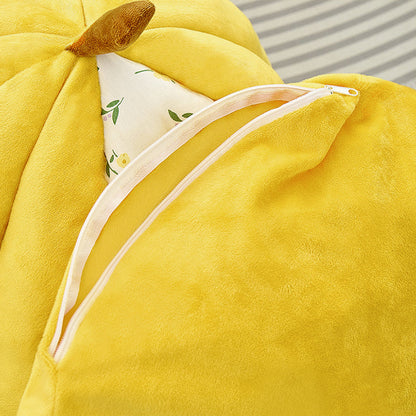 Contemporary Creative Velvet PP Cotton Pumpkin-Shaped Cat Bed For Living Room & Bedroom