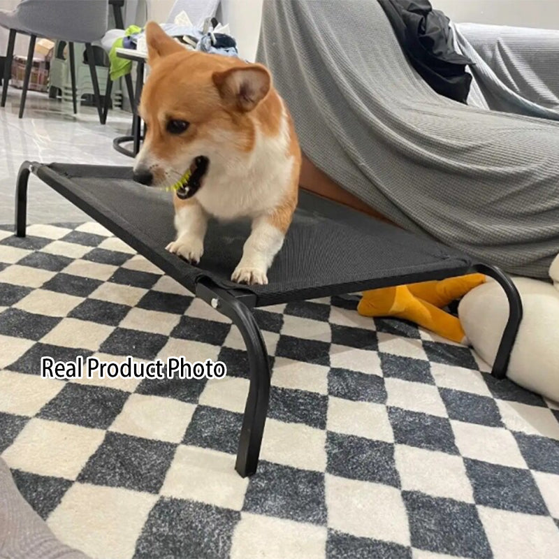 Modern Minimalist Nylon Iron Rectangular Dog Bed For Living Room & Bedroom