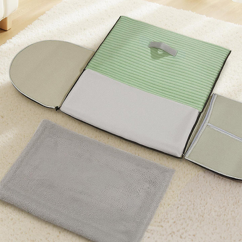 Modern Minimalist Velvet Sponge PP Cotton Arch Foldable Cat Bed For Living Room & Bedroom