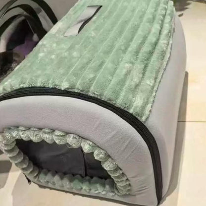 Modern Minimalist Velvet Sponge PP Cotton Arch Foldable Cat Bed For Living Room & Bedroom