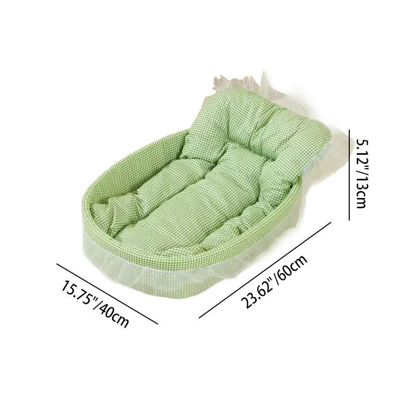 Modern Minimalist Polyester Sponge Oval Cat Bed For Living Room & Bedroom