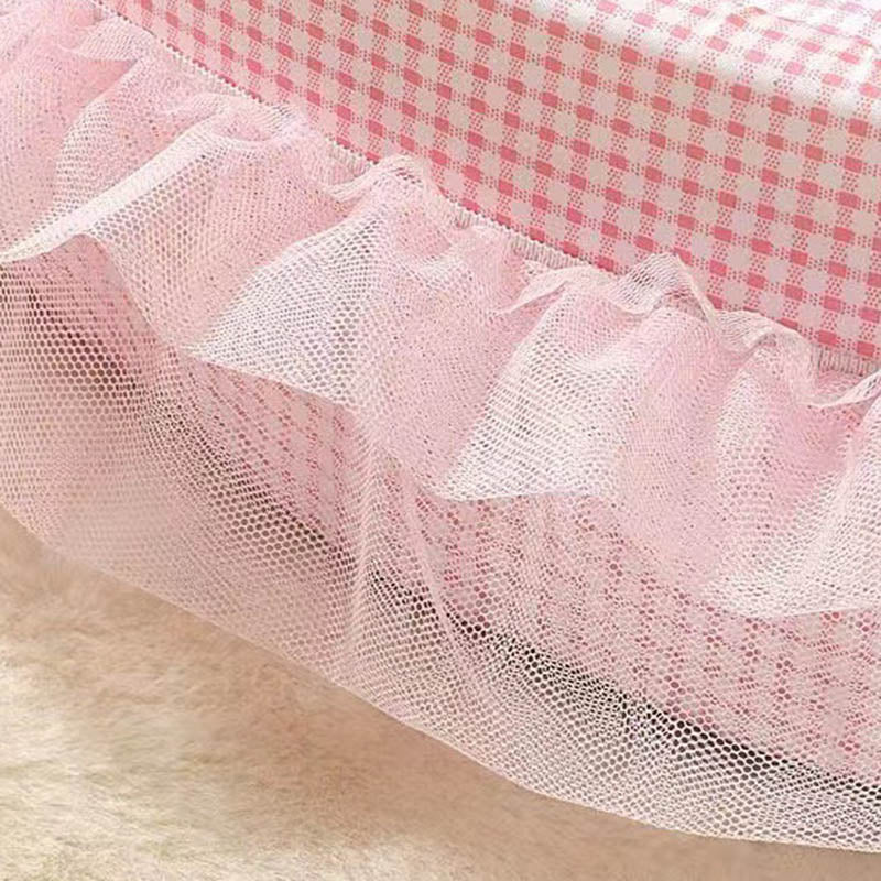 Modern Minimalist Polyester Sponge Oval Cat Bed For Living Room & Bedroom