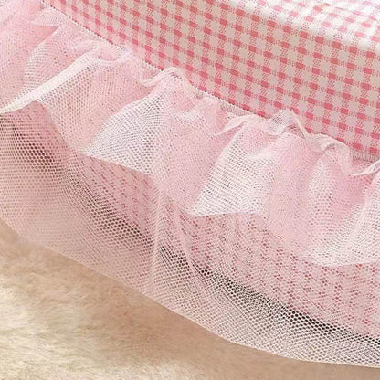 Modern Minimalist Polyester Sponge Oval Cat Bed For Living Room & Bedroom