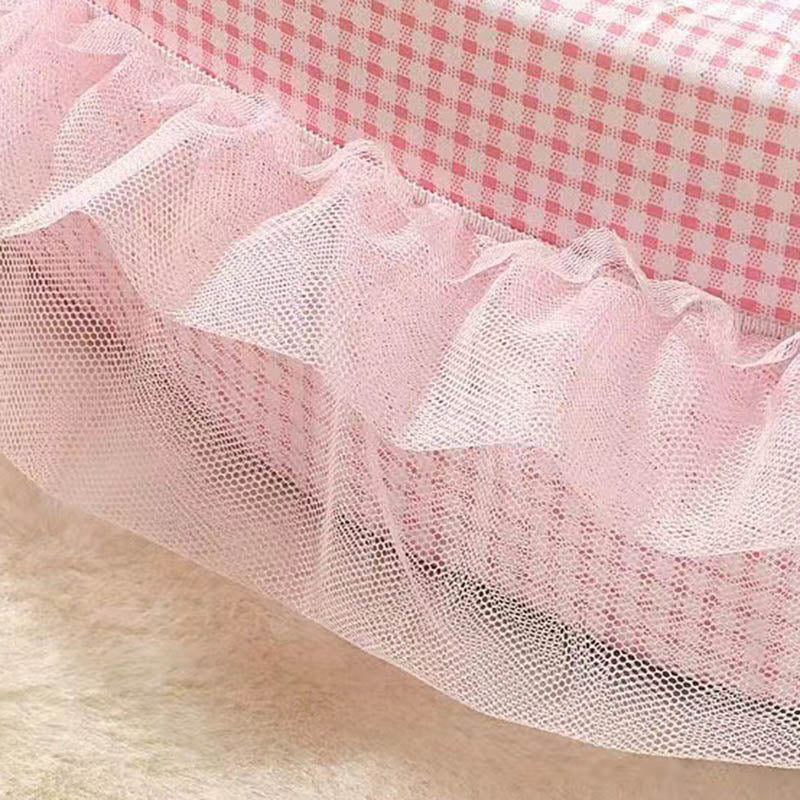 Modern Minimalist Polyester Sponge Oval Cat Bed For Living Room & Bedroom